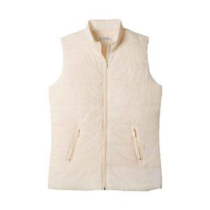 AVON QUILTED PUFFER VEST (IVORY) SIZE 1X NWOT